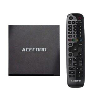 셋톱박스 ACECONN 스트리밍 리눅스 IPTV 박스 4k 60hz HDR10 스마트 플레이어 TVONAIR 듀얼 와이파이 BT OTA 리모컨 Pi2 TV