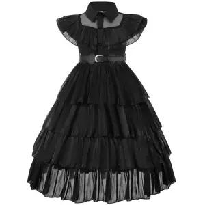 블랙 드레스 웬즈데이 원피스 코스튬 의상 코스프레 아담스패밀리