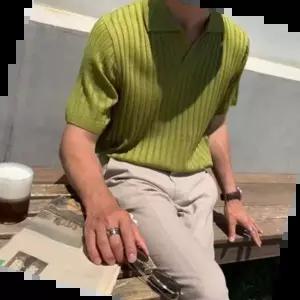 반팔티셔츠 카라티 니트 반팔티 여성상의 브이넥티셔츠 여성반팔 남자카라티셔츠