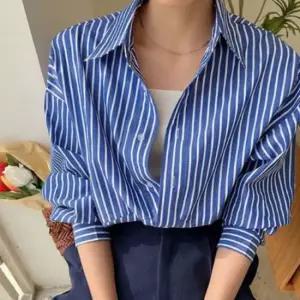 셔츠 스트라이프 정장 출근룩 카라 셔츠 블라우스