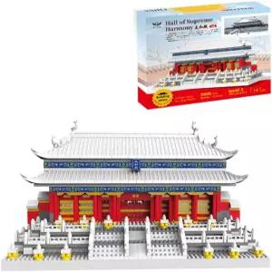 Aningde 1801Pcs 중국 건축 마이크로 빌딩 벽돌 모델 키트 상세 디스플레이 14세