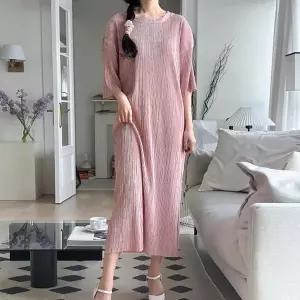 [하프클럽/]빅사이즈 604 구김주름트임원피스 DARX577