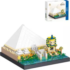 이집트 피라미드 마이크로 빌딩 블록 세트 - 2273PCS 스핑크스 아키텍처 미니 벽돌 키트 장난감 기자