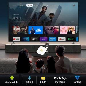 셋톱박스 H96Max RK3528 M2 플러스 TV 박스 8K 안드로이드 14 쿼드 코어 5G 와이파이 스마트 USB2 4K HDR 음성 제어