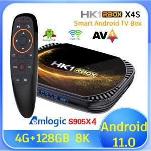셋톱박스 스마트 TV 박스 셋톱 HK1 RBOX X4S Amlogic S905X4 안드로이드 11 4GB 64G 128GB 5G 듀얼 와이파이 4K 8K BT 미디어 플레이어 2G