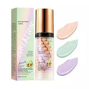 아보카도 4 인 1 메이크업 전 얼굴용 프라이머 솔레이션 크림 틴티드 모이스처라이저 원스텝 컬러 보정기