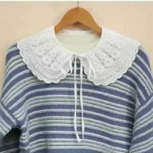 [의류] 맨투맨 페이크 깃 코디용 가짜 목장식 3단 풍성한 카라 레이어드 원피스 레이스