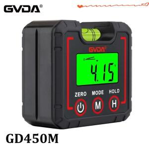 GVDA 디지털 각도기 레벨 박스 각도 게이지 전자 각도계 마그네틱 베이스 경사계 각도 레벨 파인더 측정 도