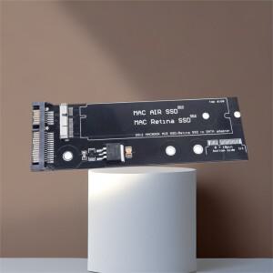 맥북 호환 에어 2010-2011용 M.2 SSD SATA 어댑터 변환 커넥터 12+6핀 2012 프로 레티나용 17+7핀