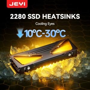 JEYI M.2 2280 SSD 방열판(냉각 눈 포함) - PC/PS5 고속 방열용 알루미늄 쿨러 10MM 초박형 디자인