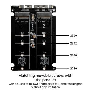 M.2 솔리드 스테이트 SSD를 Sata3 외장형 하드 디스크 박스로 변환 Ngff Msata-직렬 포트 카드 이중 용도