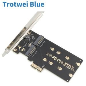 PCI 익스프레스 to M.2 어댑터 확장 카드 라이저 X1 3.0 2 포트 B 키 NGFF SATA SSD
