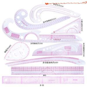 9 양재 재단사 드로잉 템플릿의 재봉 자 세트 전문 재단사 절삭을 위한 공예 도구 드롭