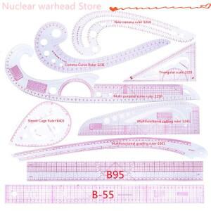 9pcs 바느질 프랑스어 곡선 눈금자 측정 양재 재단사 드로잉 템플릿 공예 도구 세트 costura 재봉틀 액세서