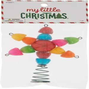 마이 리틀 크리스마스 미니 검드롭 스타 트리 토퍼 - 5인치