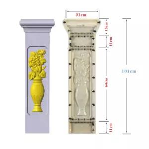 ABS 프리캐스트 플라스틱 콘크리트 난간 기둥 몰드 콘크리트 야외 울타리 몰드 건축 자재