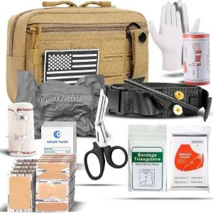 지혈대 4인치 이스라엘 붕대 탄력 포함된 IFAK 외상 키트 자동차 캠핑 하이킹 및 여행용 전술 응급 처치