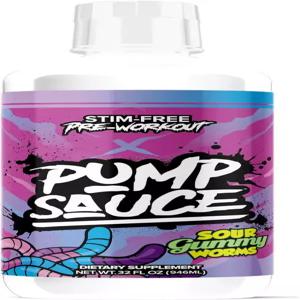 펌프 소스 프리 운동 - 32온스 사워 구미 웜 카페인 없음 풀 스펙트럼 액체 텐 제로 슈가