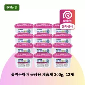 물먹는하마 옷장용 제습제 300g 12개 습기제거 탈취제 대용량 제습제