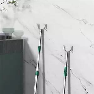 세탁소봉 드레스룸 옷내리는봉 장대 행거 빨래 옷걸이 플라스틱 비텔레스코픽1m 베이지그레이