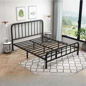철제침대프레임 고급 퀸 화이트 블랙 원룸 심플 철제 자취방