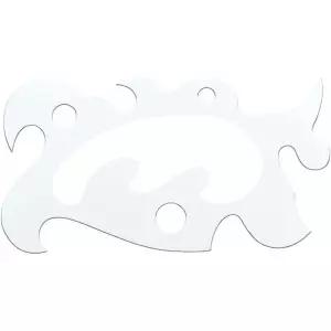 우치다 제도기 만능 구름형 자 중형 1-811-0401