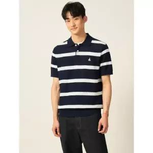 [빈폴멘]볼드 스트라이프 칼라넥 니트 - 네이비 (BC5451C42R)