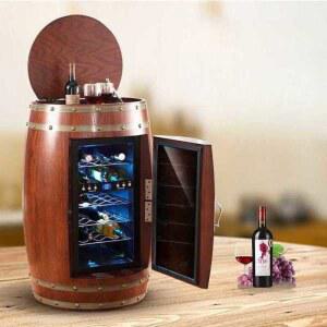 오크원목디자인 와인냉장고 레트로 싱글 감성 도어 와인 가정용