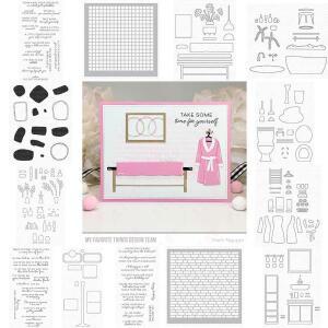 실리콘 스탬프 그리드 영어 벽돌 레이어드 스텐실 세레니티, 지금  Diy 시간 풍선 목욕 마사지 절단 다이