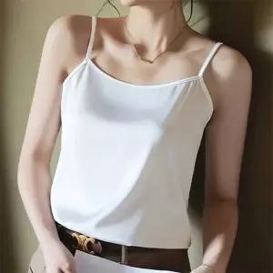 [단품] 세련미 은은한 광택 실크 끈나시 3컬러 2026