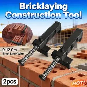 2/4개 벽돌공사용 와이어 라인 러너 클램프 9-12cm 벽돌 라이너 홀더 건축 고정 장치 벽돌공사 도구