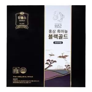 진웰스 홍삼흑마늘 블랙골드 프리미엄 70ml x 30 파우치 국내산 6년근 발효 홍삼액 홍삼 선물