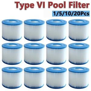 수영장 청소용 VI 필터 플로우 클리어 호환 교체 풀 카트리지 Lay-Z-Spa Intex Type 최상의 방법 1-10Pc