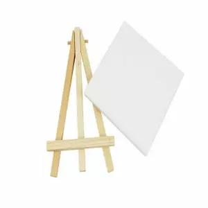 미니 이젤+캔버스 세트(10X10cm) 미니캔버스이젤 캔버스액자 미니이젤캔버스데이지