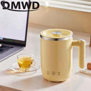 DMWD 휴대용 전기 온수 컵, 끓는 주전자, 미니 여행 죽 스튜, 가열 건강 냄비, 300W, 400ml