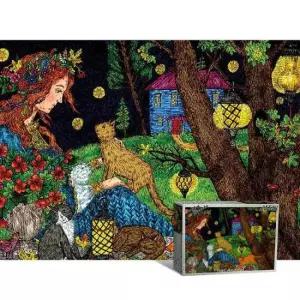 500퍼즐 500피스퍼즐 소녀와 고양이 퍼즐코리아 BB500-5408