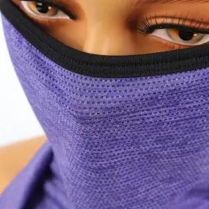 스포츠 메쉬 쿨 멀티 넥워머 퍼플 롱 스카프