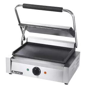 플랫 플레이트가 있는 애드크래프트 파니니 그릴 12 D x 17 W 7.75 H 스테인리스 스틸(SG-811E/F)