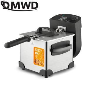 1.5L 전기 딥 프라이어 스테인리스 스틸 핫팟 온도 조절 기능이 있는 오일 치킨 프렌치 튀김기