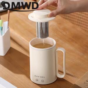 DMWD 400ml 전기 주전자 여행 휴대용 온수 가열 컵 우유 히터 보일러 스튜 죽 병 밥솥