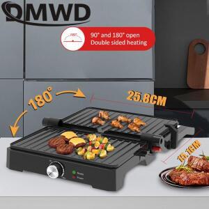전기 그릴 메이커  스테이크 샌드위치 파니니 양면 가열 프라이팬 오믈렛 바베큐 로스터