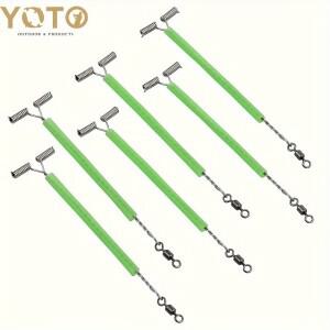 YOTO 스테인레스 스틸 미끼 라인 야광 튜브 롤링 회전 장치 낚시 도구 T-밸런스 3방향 암 커넥터