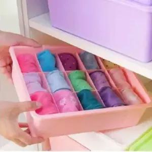 [생활] 속옷정리함 속옷 정리함 플라스틱 4종 세트 분홍