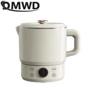 DMWD 미니 접이식 전기 주전자 1500ML 스테인리스 스틸 물 가열기 휴대용 여행용 핸드헬드 조리기