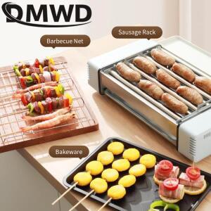 그릴 3in1 전기 핫도그 6 막대 롤러 바베큐 비 스틱 베이킹 트레이 Teppanyaki 소시지 메이커