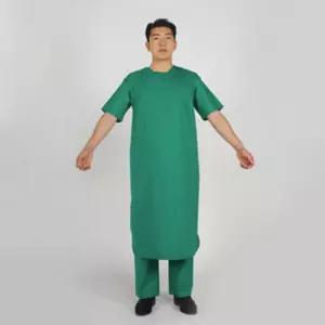 병원 수술실 순면 앞치마 초록색 수술복 무균가운 방호복 의료용 포