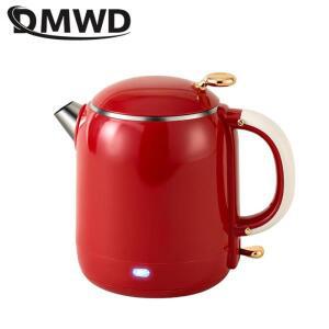 1L 빈티지 전기 주전자  끓는 차 커피 워머 휴대용 절연 자동 대구경 분할 뚜껑