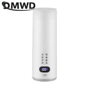 DMWD 전기 가열 주전자 휴대용 물컵, 0.4L 보일러 보온병 차 냄비, 양조 우유, 온도 여행