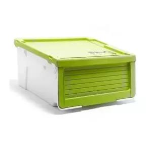 [생활] 슬라이드 수납함 정리함 옷 장난감 속옷 양말 정리박스 보관함 24L 그린