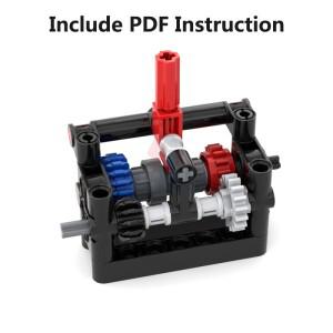 하이테크 2 속도 컴팩트 기어 박스 모델 블록 장난감 호환 PF 세트 MOC 전송 벽돌 DIY 장난감  선물